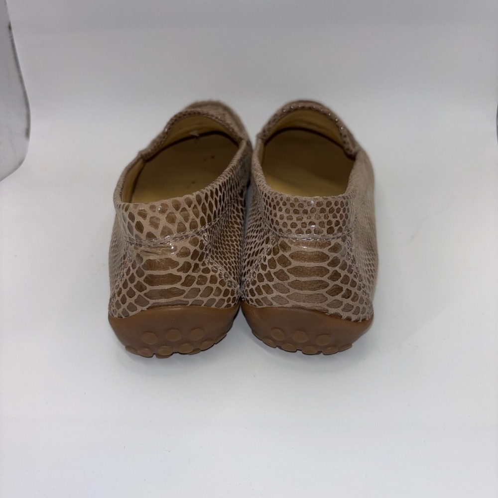 Vaneli Womens 8 A Snakeskin Embossed Leather Tassel Loafers Brown Driving Mocs - Picture 6 of 12